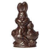 Chocolate World HC10004 Chocolate mould rabbit with chicken in wheelbarrow 220 mm