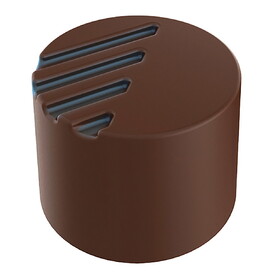 Chocolate World POP1222 Chocolate mould cylinder with diagonal stripes