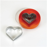 Chocolate World S02007 Set of pastry cutters hearts - 9 pcs