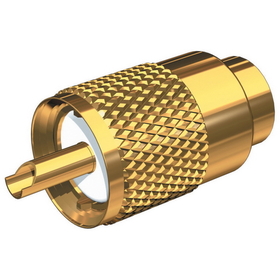Shakespeare PL-259-58-G Gold Solder-Type Connector w/UG175 Adapter & DooDad Cable Strain Relief f/RG-58x