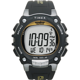 Timex Ironman Traditional 100-Lap w/Flix System - Black/Silver/Yellow Watch