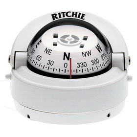 Ritchie S-53W Explorer Compass - Surface Mount - White