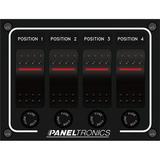 Paneltronics Waterproof Panel - DC 4-Position Illuminated Rocker Switch & Fuse