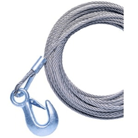 Powerwinch 40' x 7/32" Replacement Galvanized Cable w/Hook f/RC30, RC23, 712A, 912, 915, T2400 & AP3500