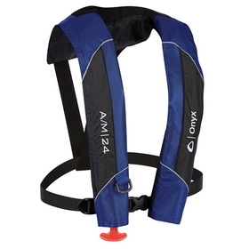 Onyx A/M-24 Automatic/Manual Inflatable PFD Life Jacket - Blue