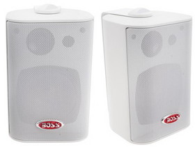 Boss Audio MR4.3W 4" 3-Way Marine Enclosed System Box Speaker - 200W - White