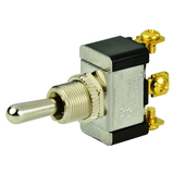 BEP SPDT Chrome Plated Toggle Switch - (ON)/OFF/(ON)