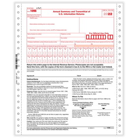 ComplyRight 10962 1096, 2-Part, 1-Wide, Annual Summary & Transmittal, Continuous