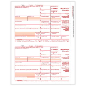 ComplyRight 5110B 1099-MISC, 2-Up, Federal Copy A (1,000 Forms)