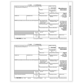 ComplyRight 5112B 1099-MISC, 2-Up, Payer/State Copy C (1,000 Forms)