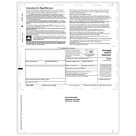 ComplyRight 5116 1098-Mortgage Interest, Copy B, Z-Fold, 11" (500 Forms)
