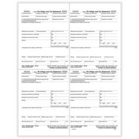 ComplyRight 5217B W-2, 4-Up Box, Employer Copy D or 1 State/City or Local (W Style) (500 Forms)