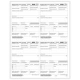 ComplyRight 5405AB W-2, 4-Up Box, Employer Copy D or 1 State/City or Local (P Style) (500 Forms)