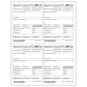 ComplyRight 5405B W-2, 4-Up Box, Employer Copy D or 1 State/City or Local (500 Forms)