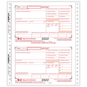 ComplyRight 76003 W-2 Twin Set, 3-part, Employer Carbonless