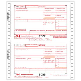 ComplyRight 98114 W-2, 4-Part, 1-Wide Carbonless