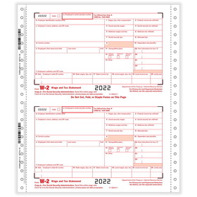 ComplyRight 98116 W-2, 6-Part, 1-Wide, Carbonless