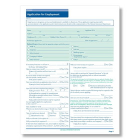ComplyRight A2179DE De Job Application-Long Form 50Pk