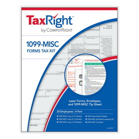 ComplyRight C6103E25 TaxRight 1099-MISC 4-Part Kit (25 Recipients)