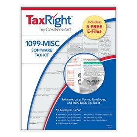 ComplyRight C6103ES TaxRight 1099-MISC 4-Part Software Kit (50 Recipients)