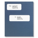 ComplyRight FB01 Offset Window Folder (Blue), 8-1/2