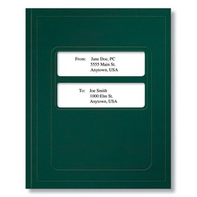 ComplyRight FG04 Standard Window Folder (Emerald Green), 8-3/4" x 11-1/4", Pack of 50