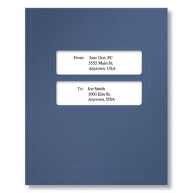 ComplyRight FMB32 Standard Window Folder (Midnight Blue), 8-3/4 x 11-1/4"