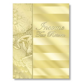 ComplyRight GSF10 Standard Income Tax Return Folder (Gold), 9" x 12", Pack of 50