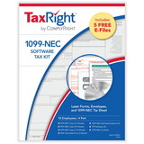 ComplyRight NECC6103ES10 Taxright 1099-Nec Software 4-Part Kit With Self-Seal Envelopes (10 Employees)