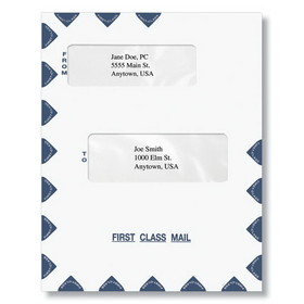 ComplyRight PEQ43 Offset Window First Class Mail Envelope (Peel & Seal), 9-1/2" x 12"