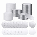 Muka 100Pcs 1 Inch Round Sublimation Blank Aluminum Sheets, Aluminum Board Heat Transfer for Breastpin, Retractable Badge Holder, Photo Tray, Collapsible Phone Holders