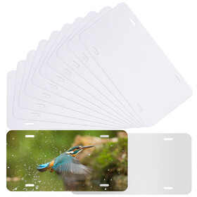 Muka 10PCS Sublimation License Plate Blanks, Sublimation Blanks License Plate Metal Car Tag for Heat Thermal Transfer