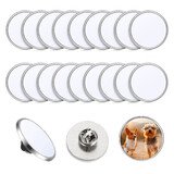 Muka 30pcs Sublimation Pins Blank, Circle Pins, Sublimation Blank Button Pins for DIY Craft Making