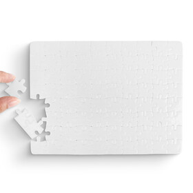Muka 10 Pcs Sublimation Blanks Jigsaw, Sublimation Puzzle Blanks, White Puzzle with Photo for DIY, A5 Size with 80 Pieces