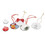 Muka 10Pcs Acrylic Sublimation Blank Christmas Ornaments, Christmas Decorations, Party Decor Wedding Decor with Red Bow