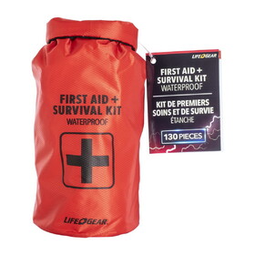 LifeGear 41-3820 130 Piece Dry Bag First Aid and Survival Kit