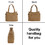 TOPTIE Retro Handbag, Functional Everyday Bag, Satchel Bag for Shopping, Working, School