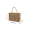 TOPTIE 6 PCS Jute Tote Bags with White Handles, Reusable Grocery Bags, Burlap Gift Bags Blank for DIY, Christmas Gift Bag