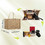 TOPTIE 6 PCS Burlap Tote Bags with Handles, Bridal Gift Bags Reusable Jute Shopping Bag Beach Tote