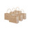 TOPTIE 6 PCS Jute Reusable Tote Bags with Canvas Side, Natural Burlap Gift Bags with Cotton Handle (Small), Christmas Gift Bag