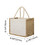 TOPTIE 6 PCS Cotton Canvas Tote Bags with Burlap Sides, Reusable Grocery Shopping Bag Gift Bag