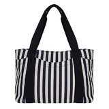 TOPTIE Classic Striped Canvas Handbag 15-3/4 x 11 inches, Women Tote Bag, Thickened for Daily Use