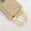 TOPTIE Jute Wine Bottle Bag for 750ML, Burlap Party Gift Bag with Wooden Handles and Transparent PVC Film