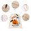 TOPTIE 6 PCS Halloween Large Gift Bags 14-1/4 x 19 Inches, Canvas Fabric Sacks with Drawstrings for Halloween Decorations