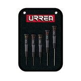 Urrea 9500BC Esd Bimaterial Precision Handle Combination Screwdriver Set, 5 Piece In Case