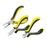 Surtek 95P3 Bimaterial Handle Mini Plier Set For Electronics, 3 Piece