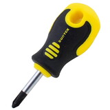 Surtek D271 Bimaterial Handle Screwdriver, Bit Phillips Stubby #2 X 1-3/8
