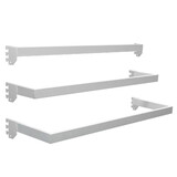 Urrea JBARC Waterfall Bars Set For Gondola 120 Cm X 10, 20 And 30 Cm, 3 Piece White Color