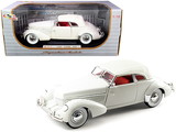Signature Models 18108w  1936 Cord 810 Coupe White with Red Interior 1/18 Diecast Model Car