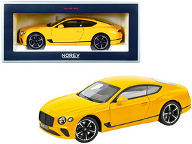 Norev 182786  2018 Bentley Continental GT Monaco Yellow 1/18 Diecast Model Car
